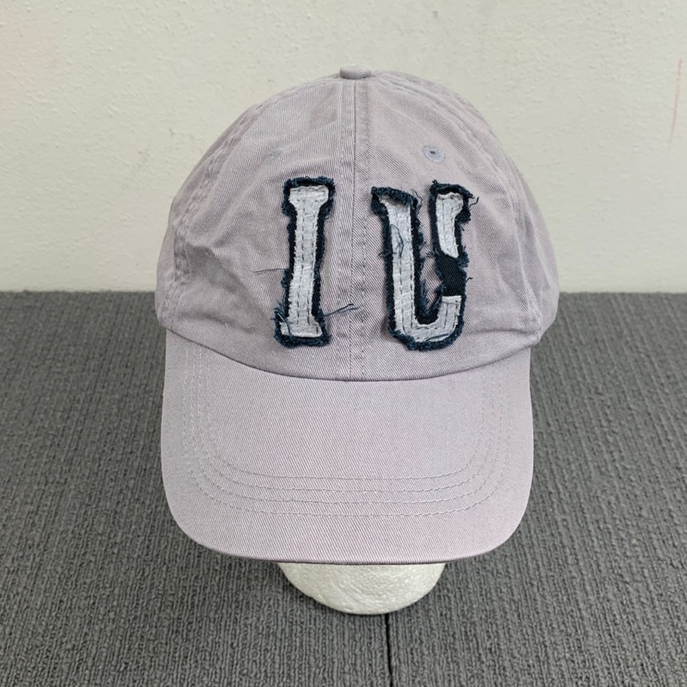 IU Baseball Hat Unisex Adjustable Gray Strapback Cap Alternative Apparel